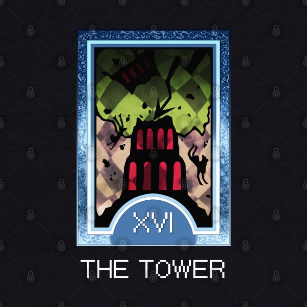 The Tower Arcana Tarot Card by loveandlive